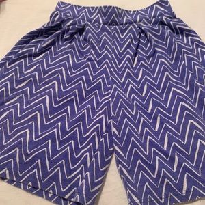 Blue and white cotton loose pants